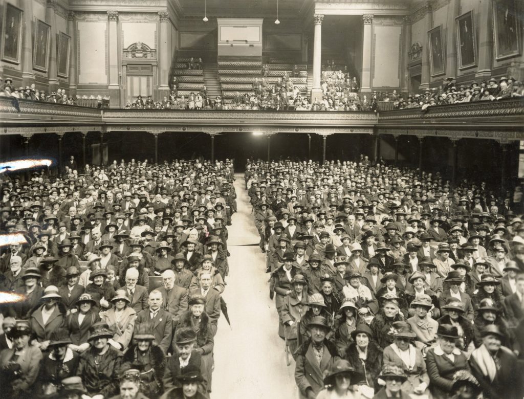 Image showing a gathering at Melbourne Town Hall