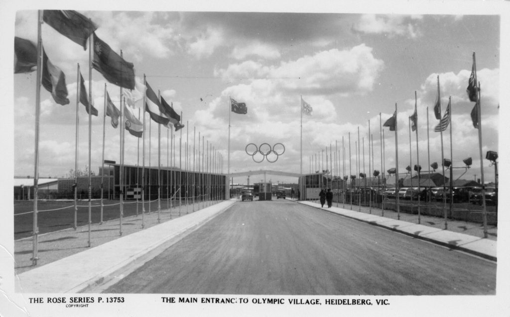 Postcard, The Main Entrance to Olympic Village, Heidelberg