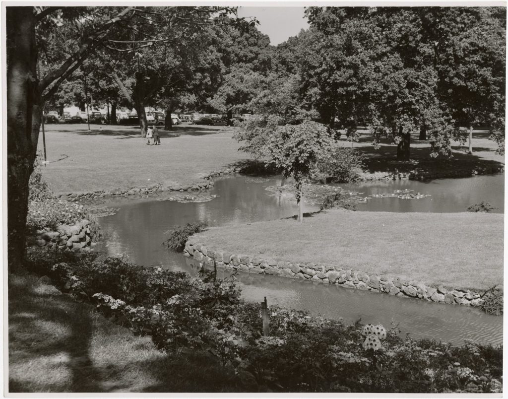 Image of a lake in Treasury Gardens