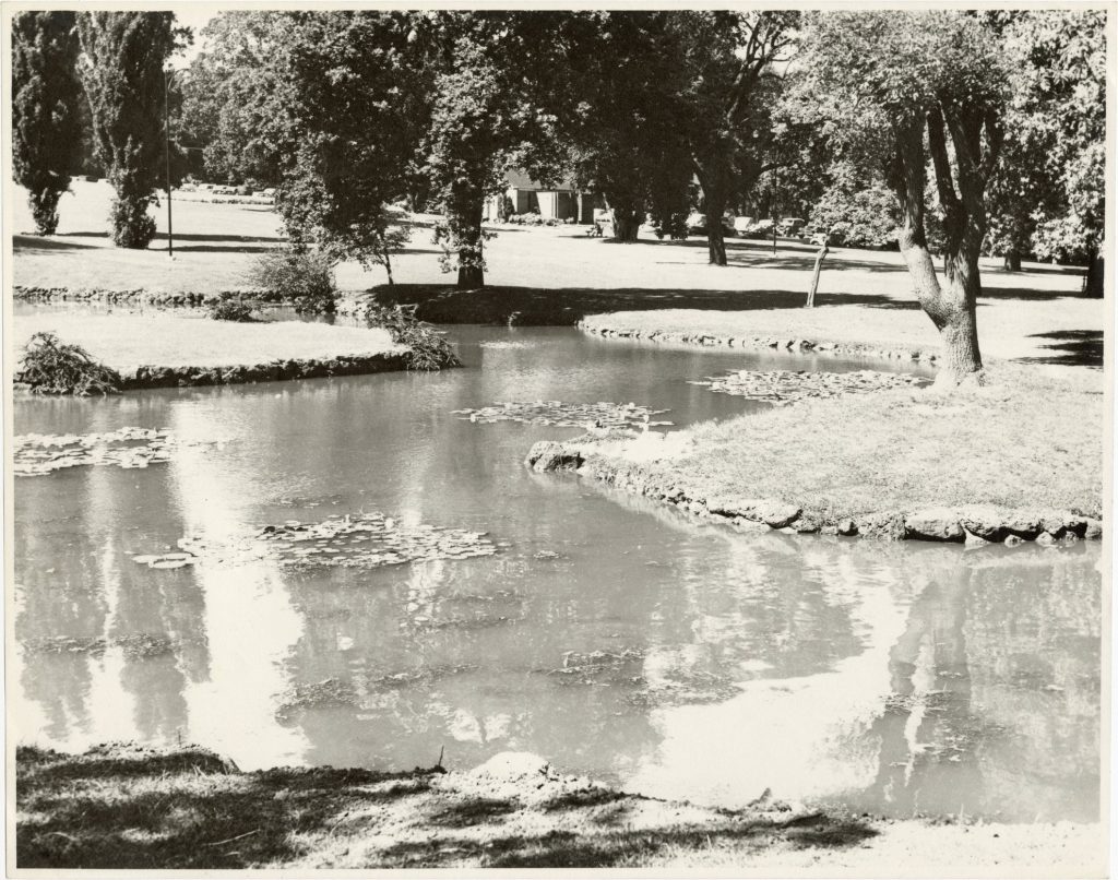 Image of a lake in Treasury Gardens