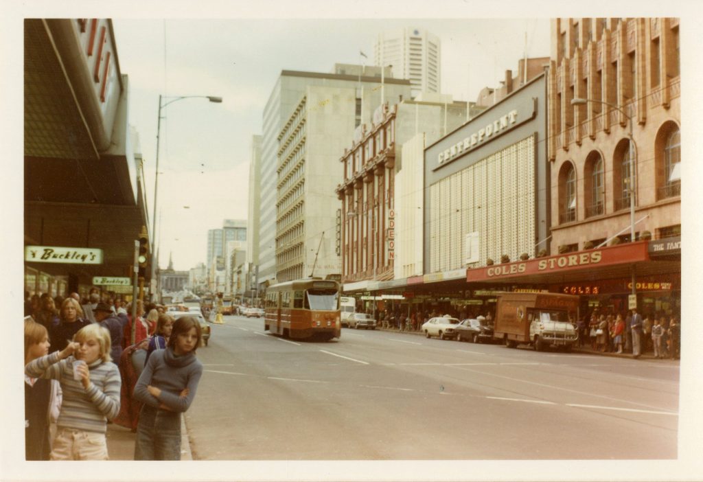 Bourke Street in front of Myer