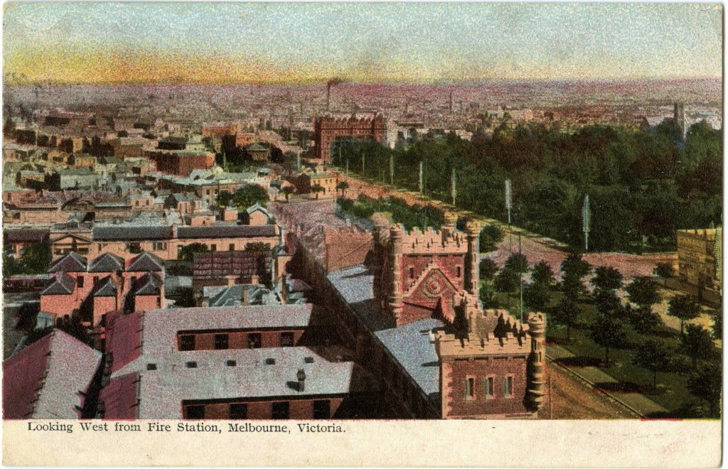 Looking West from Fire Station, Melbourne