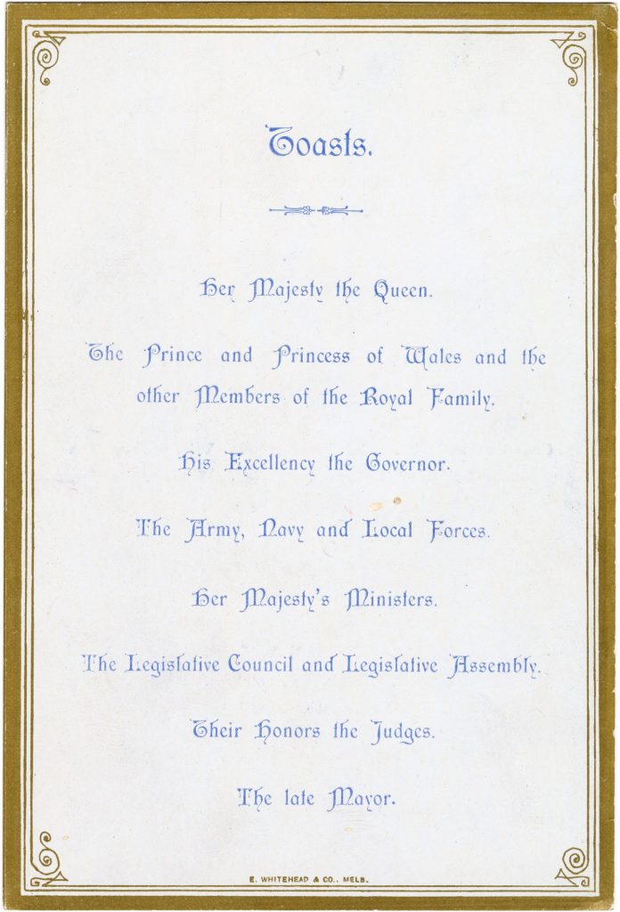 Menu for the inaugural dinner for Lord Mayor Arthur Snowden image 1091465-3