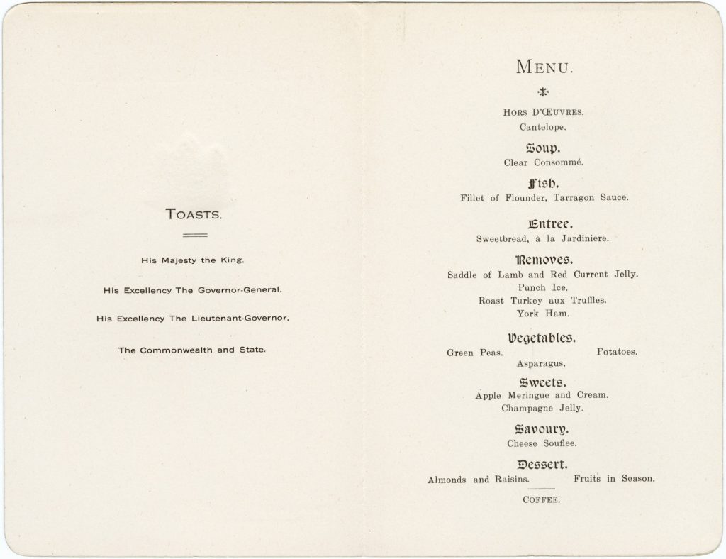 Menu for a luncheon given by Lord Mayor John Warren Swanson image 1091467-2