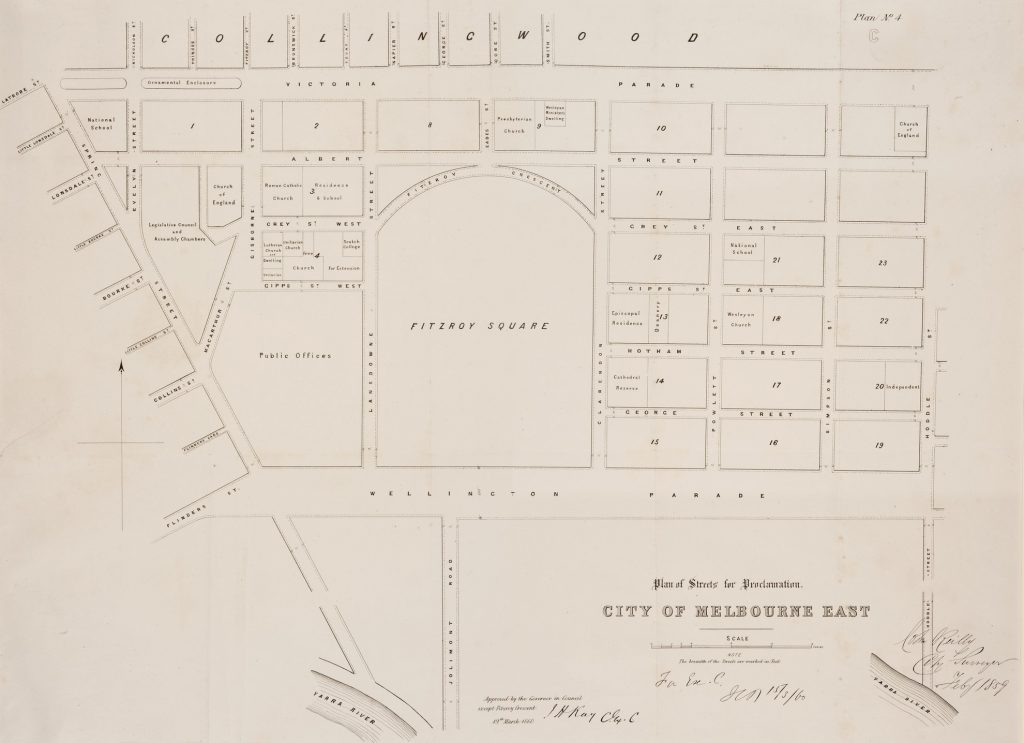 Plan of Street for Proclamation – City of Melbourne East