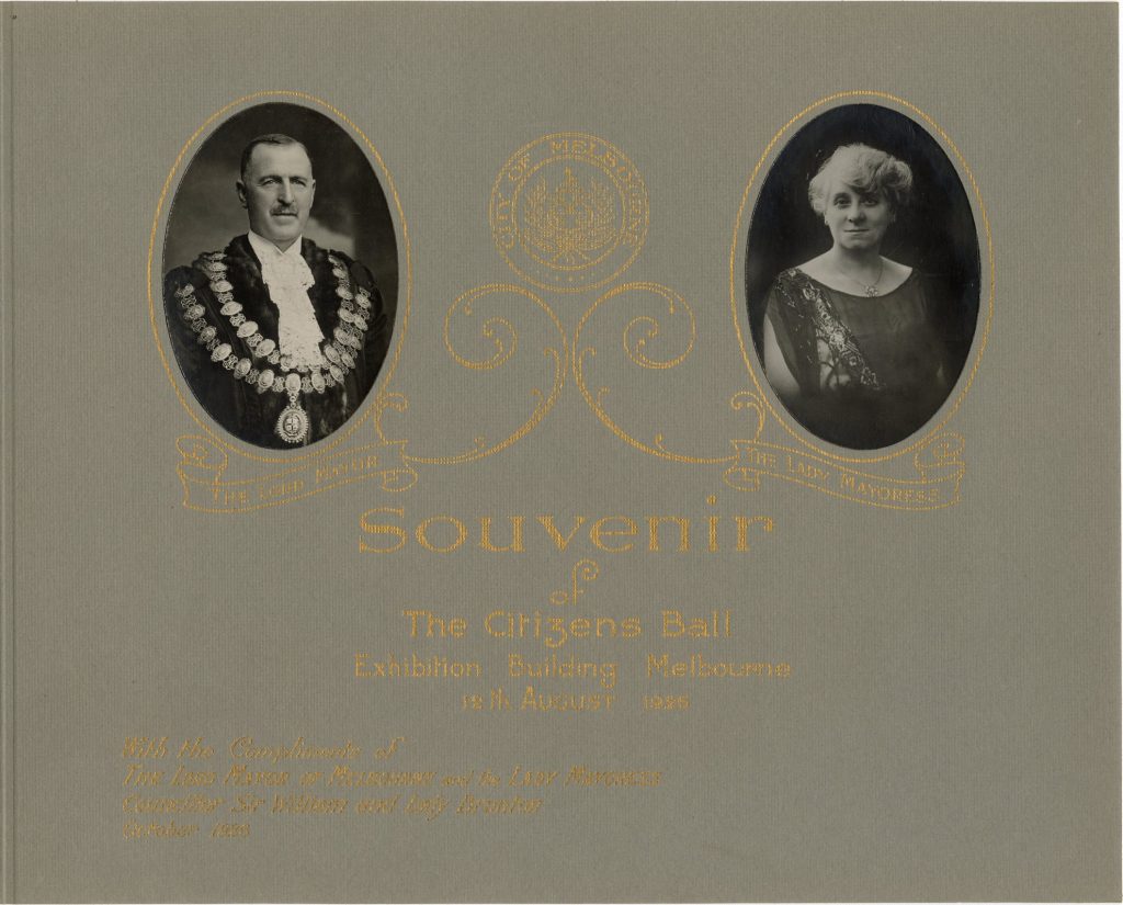 Souvenir booklet from The Citizens Ball, given by Lord Mayor William Brunton image 1091674-2