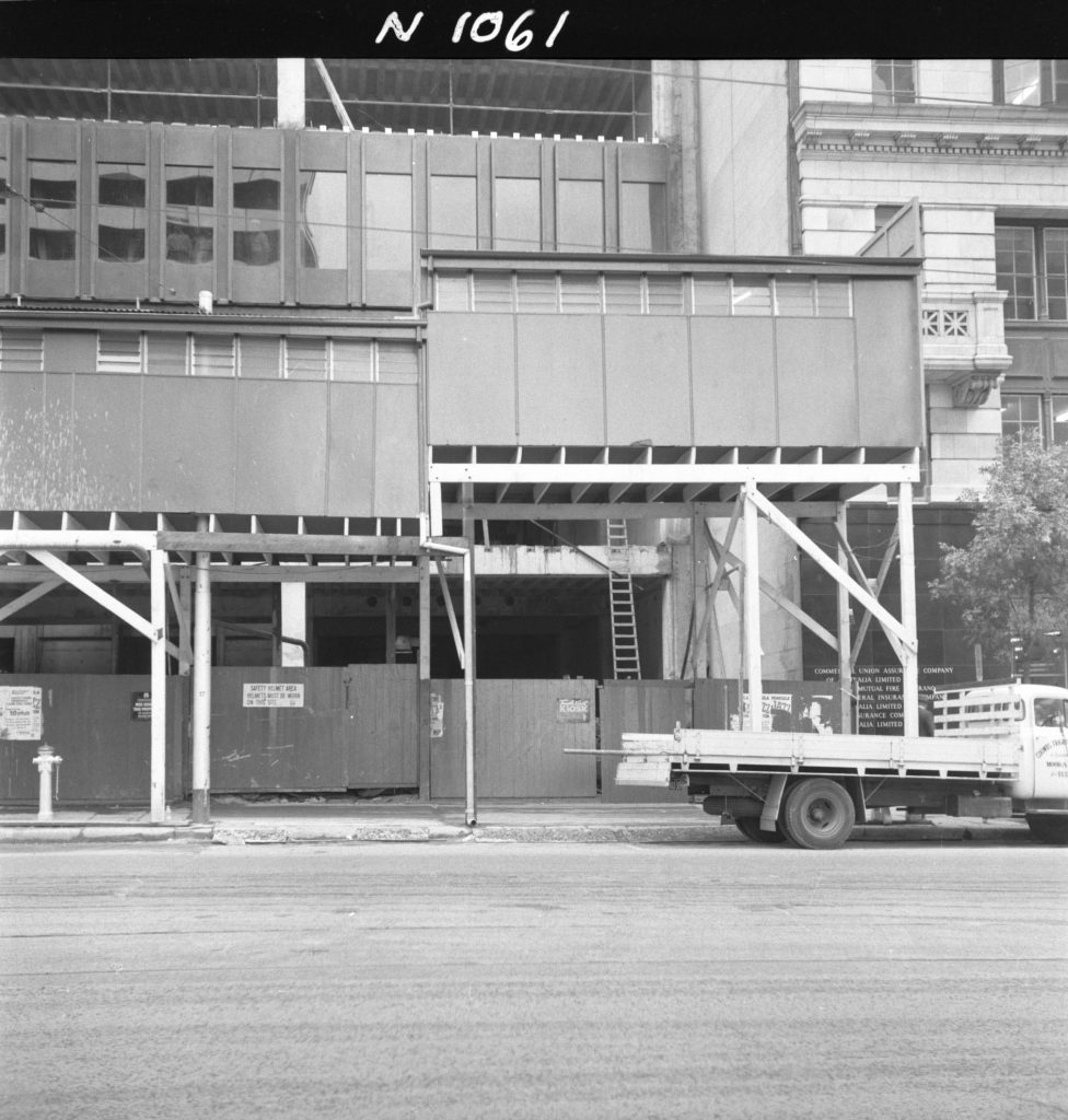 N1061 Image showing foundations for the new Colonial Mutual Life building, on the corner of Collins Street and Elizabeth Street