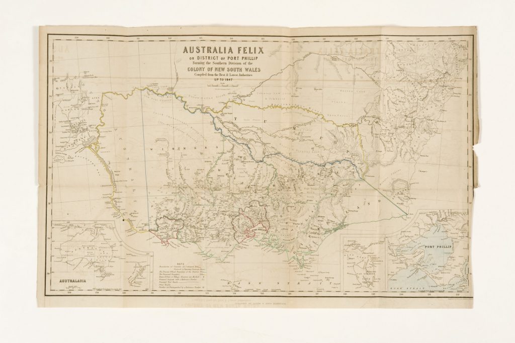 Map, Australia Felix or District of Port Phillip