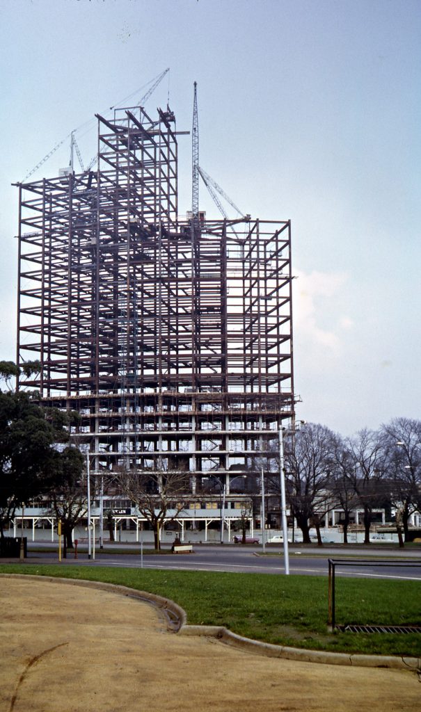 BP Building under construction, St Kilda Road