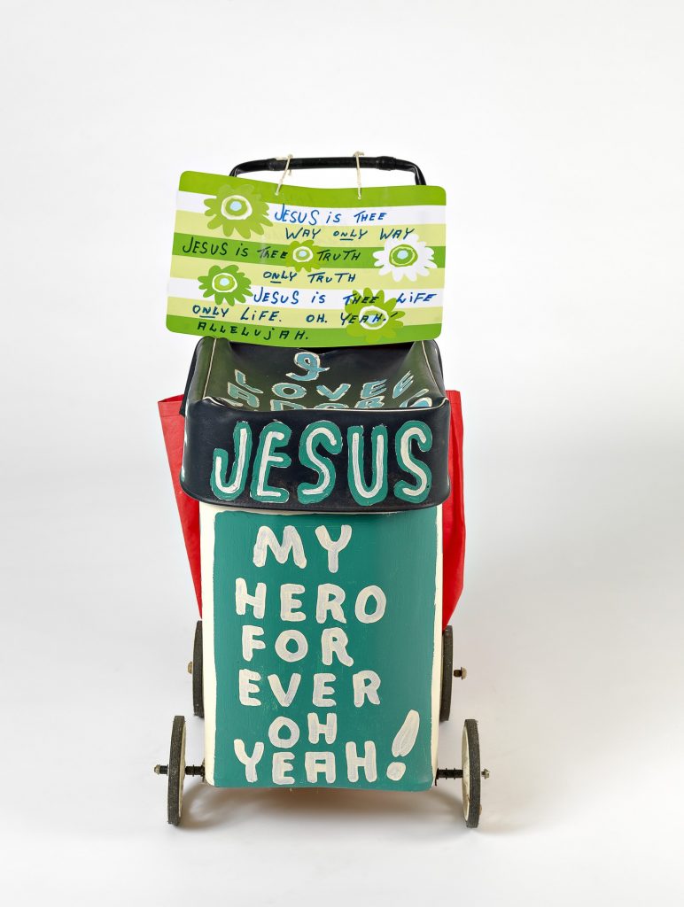 Jesus trolley 3 (green/white) with additional sign image 1645120-2