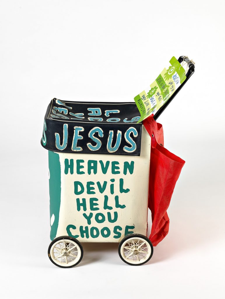 Jesus trolley 3 (green/white) with additional sign image 1645120-4