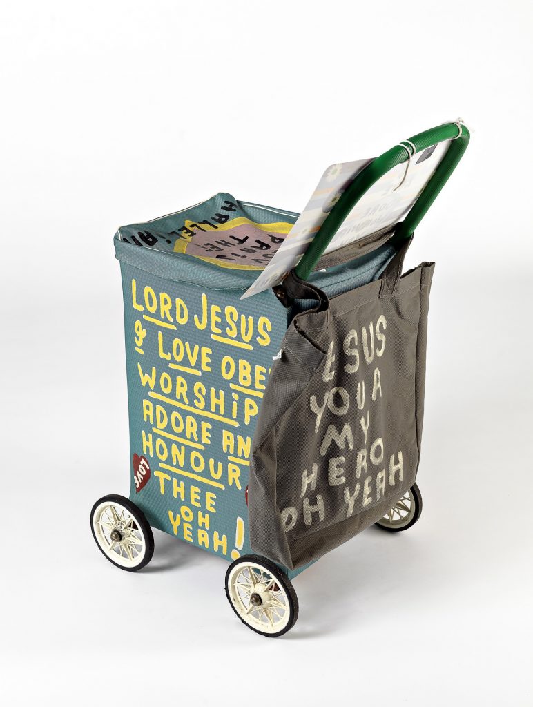 Jesus trolley 6 (light blue) with additional sign image 1645123-3
