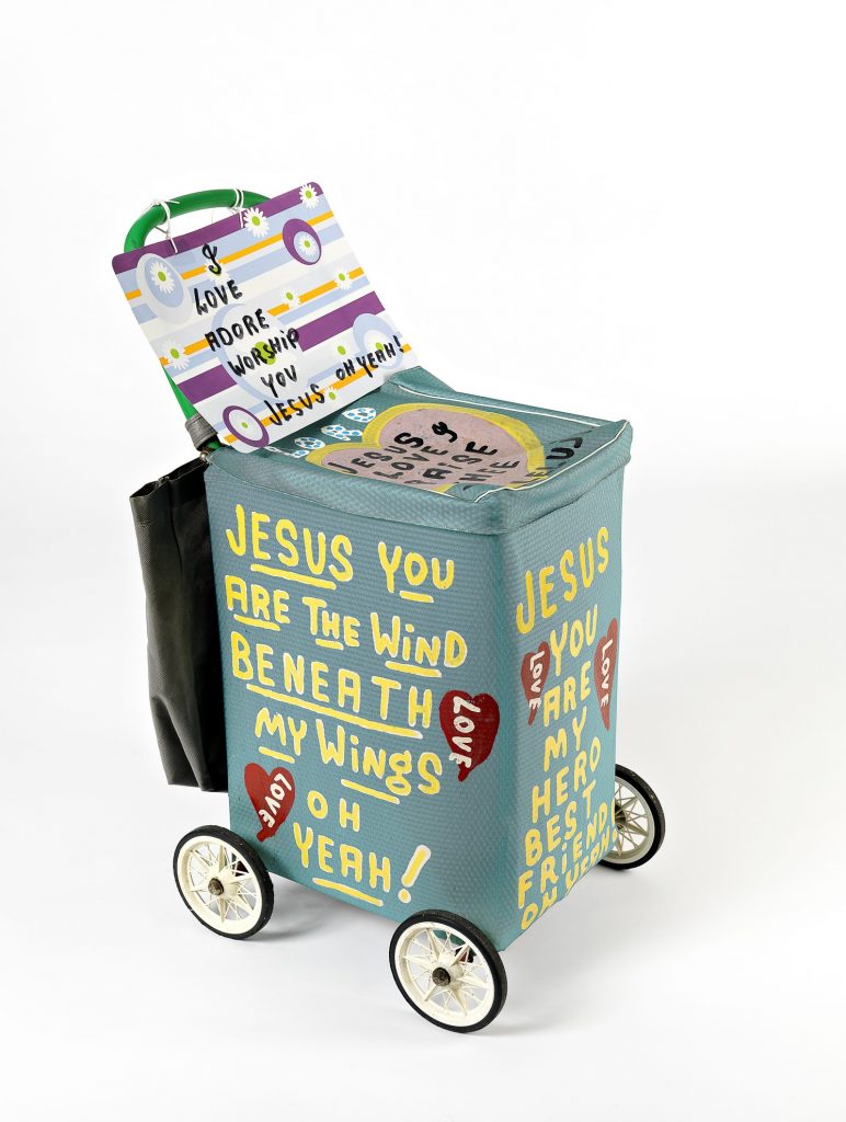 Jesus trolley 6 (light blue) with additional sign image 1645123-6