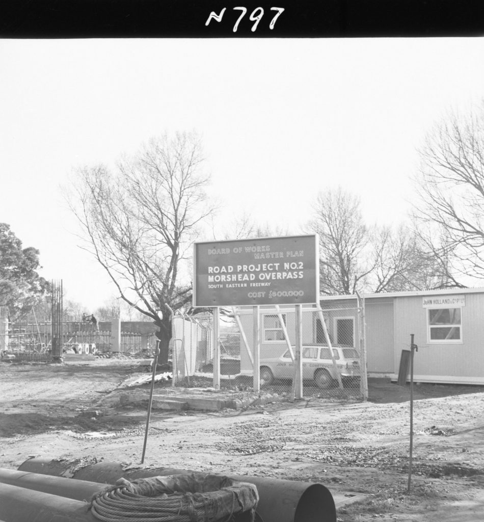 N797 Image showing a sign for the Morshead overpass road project