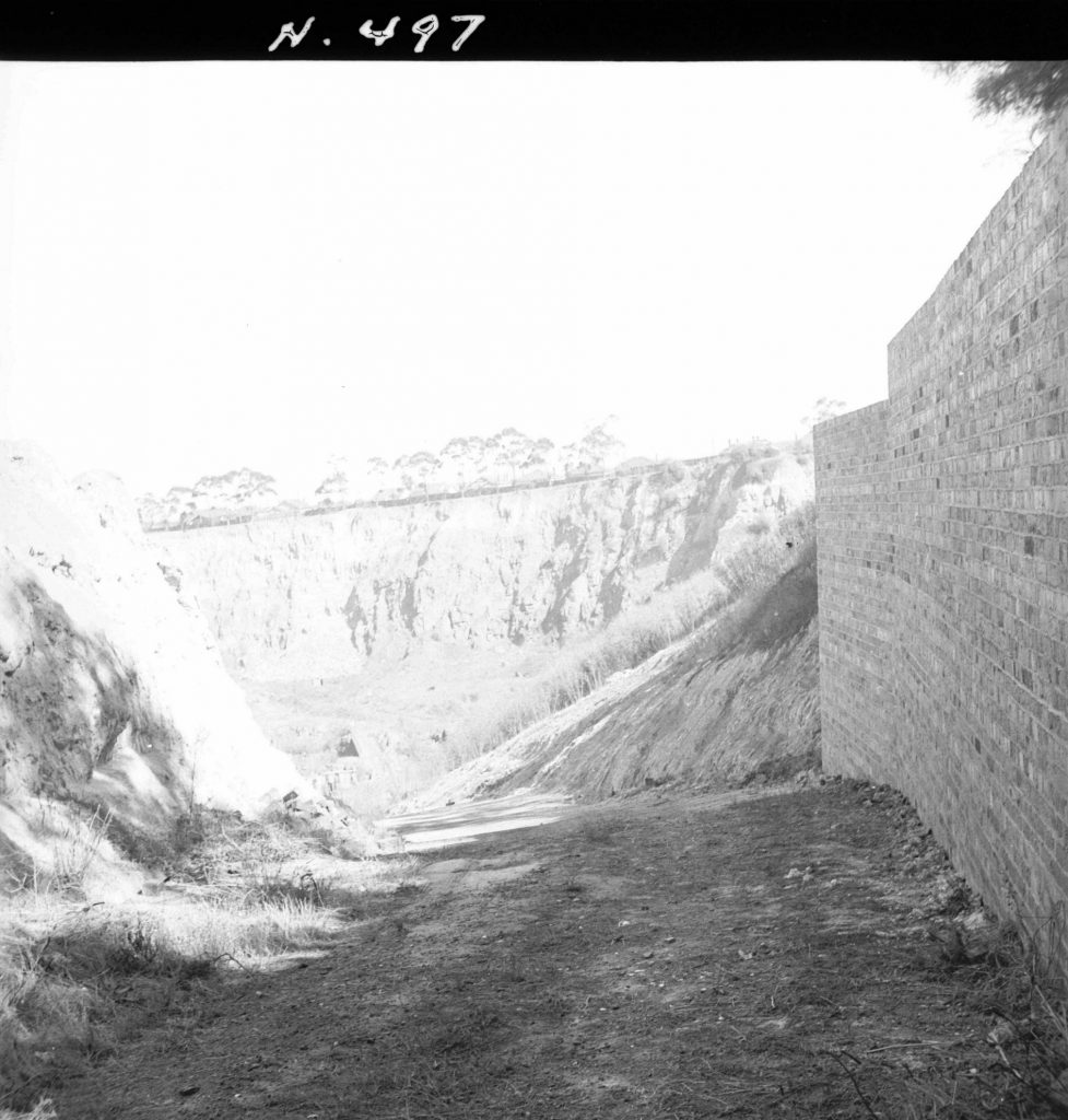 N497 Image showing the roadway into Hoffman’s Quarry