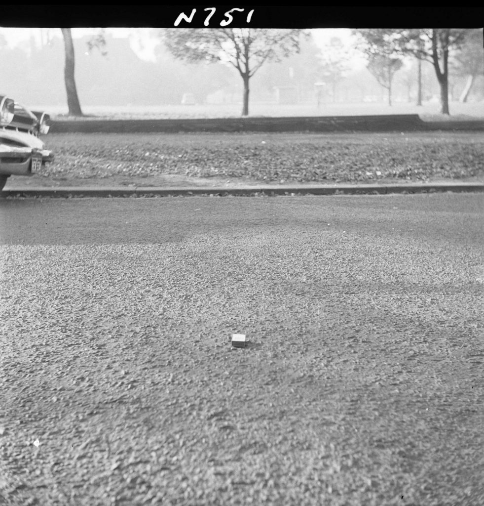 N751 Image showing the wear of rubber bitumen on Royal Parade, north of Grattan Street