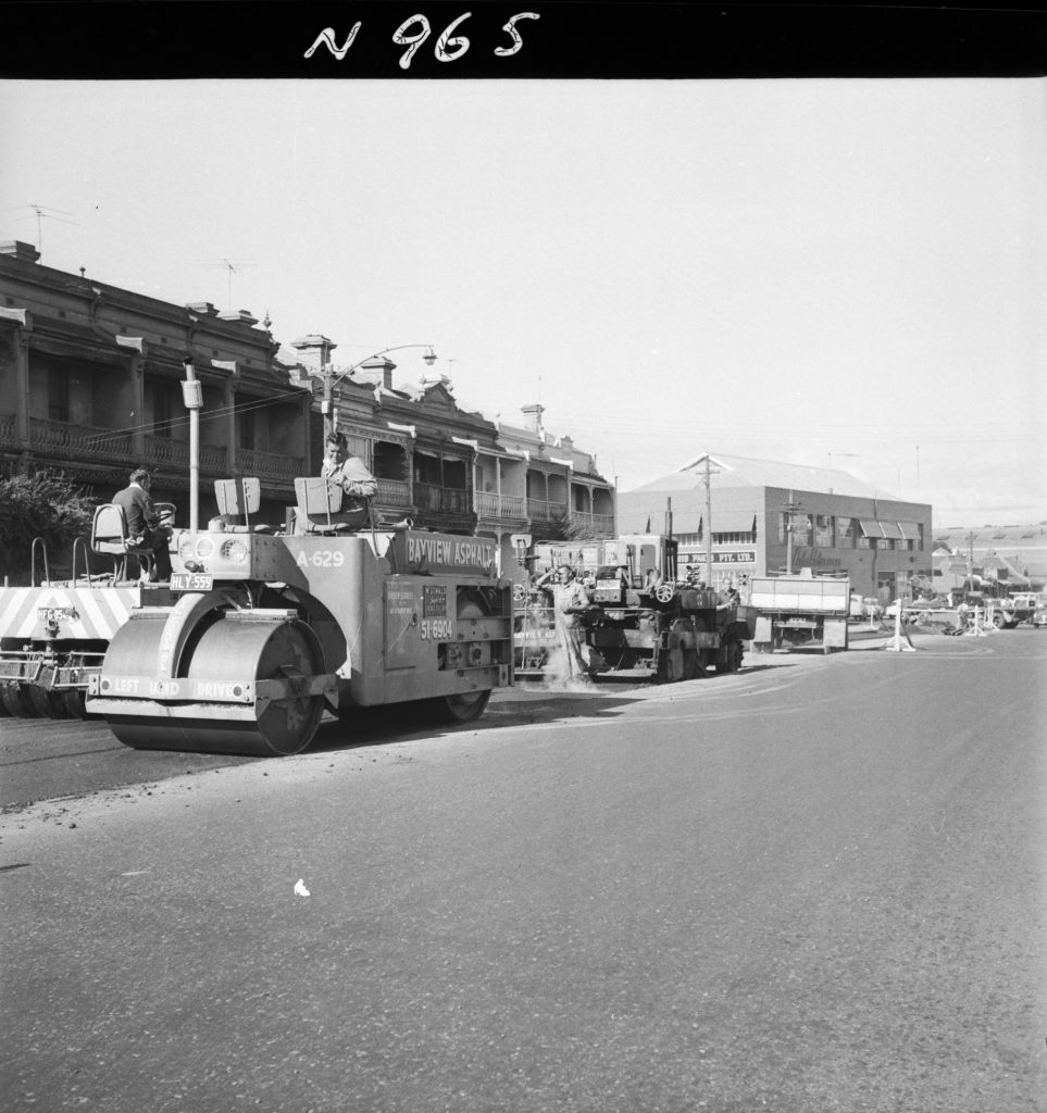 N965 Image showing new road surfacing on Spencer Street, after the removal of tram tracks