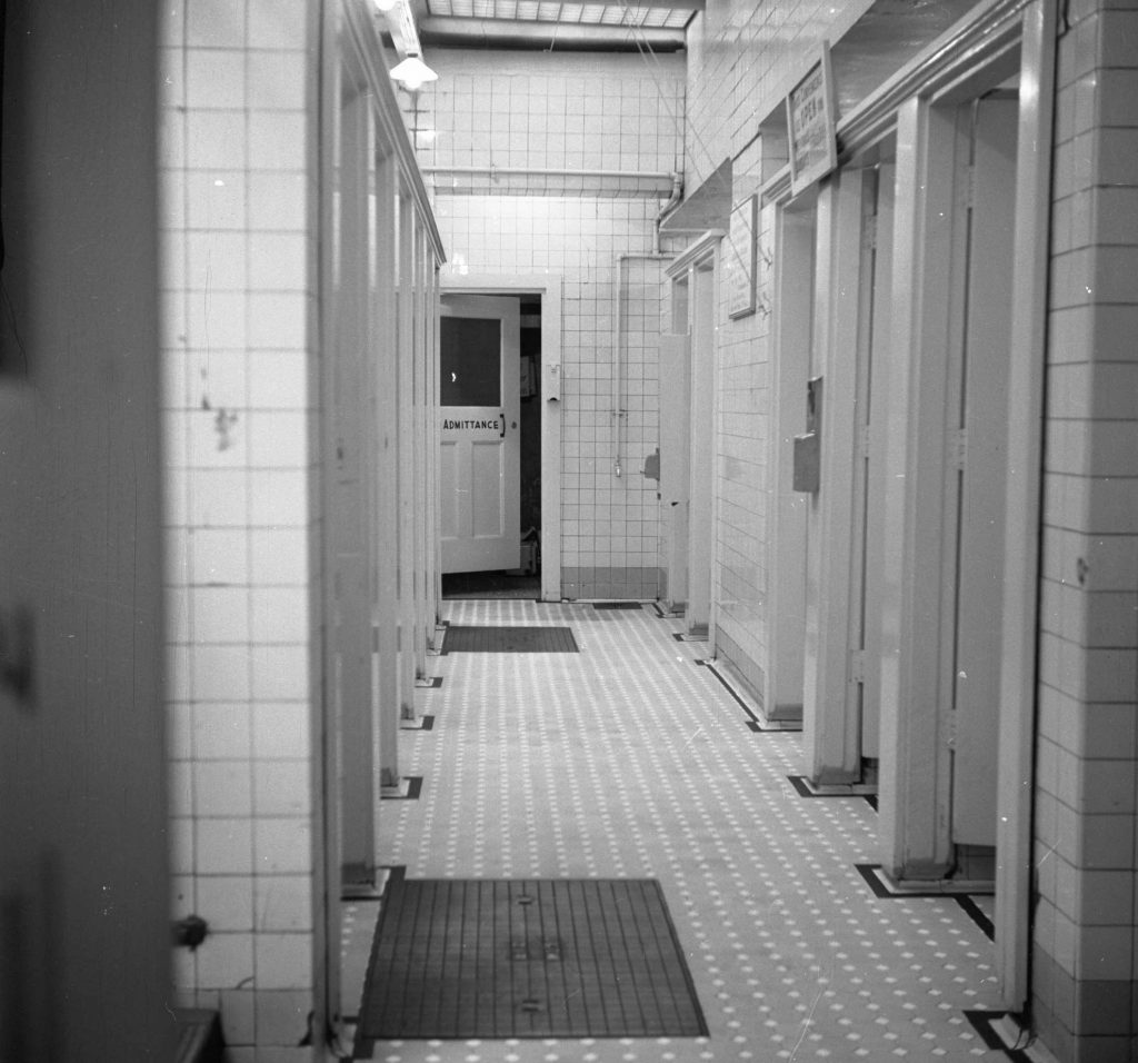 N836 Image showing interior of an “old-type” women’s bathroom on Russell Street