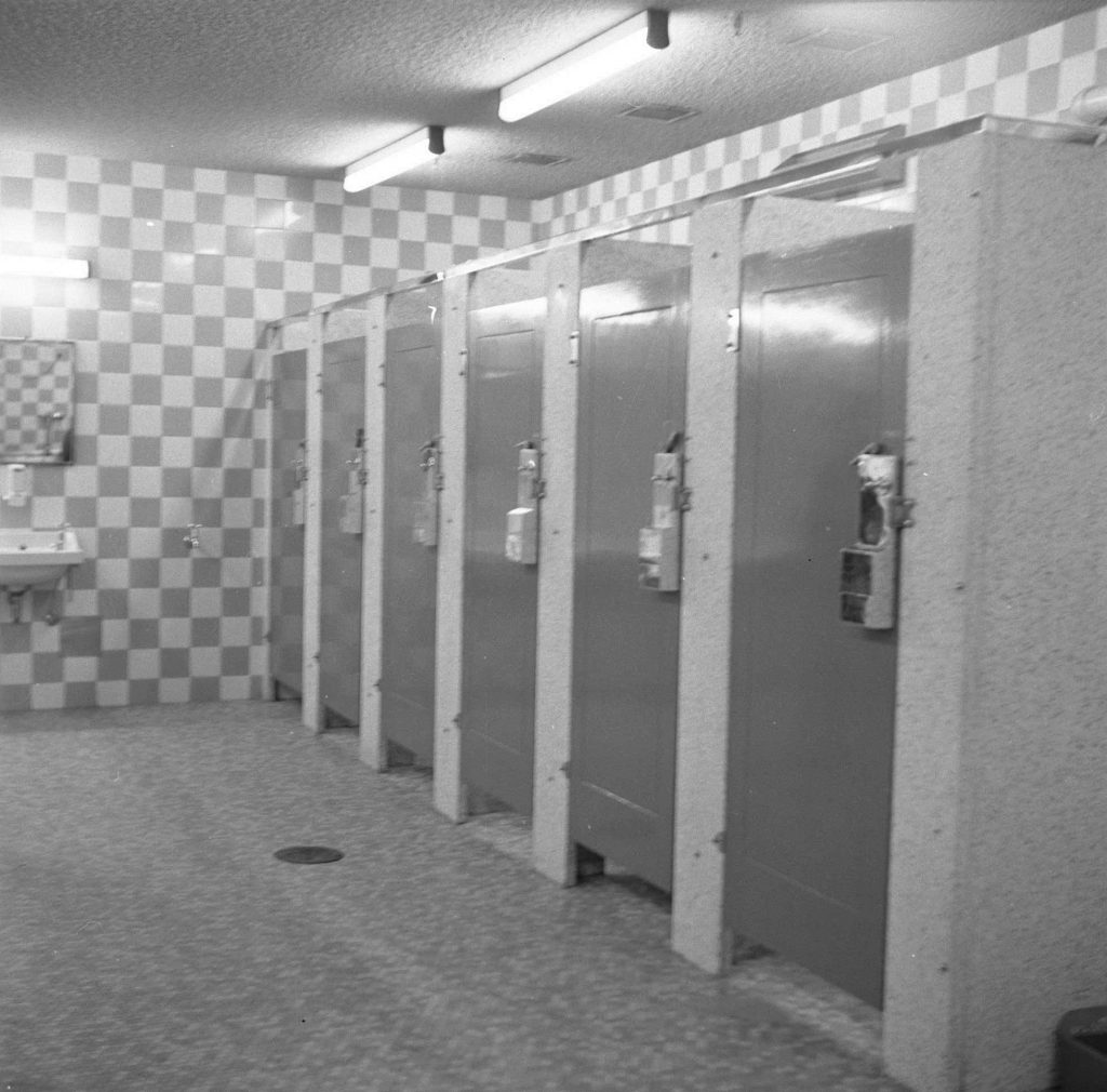 N844 Image showing interior of a new men’s bathroom on Collins Street