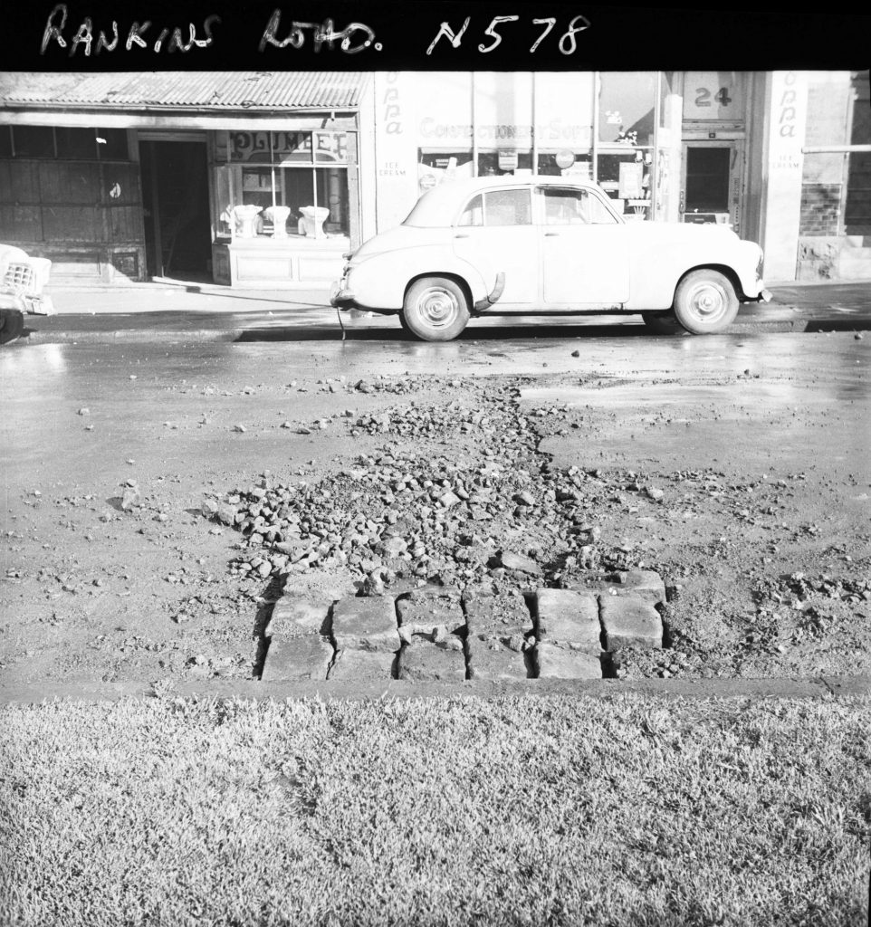 N578 Image showing Melbourne Metropolitan Board of Works (M.M.B.W.) openings along Rankins Road