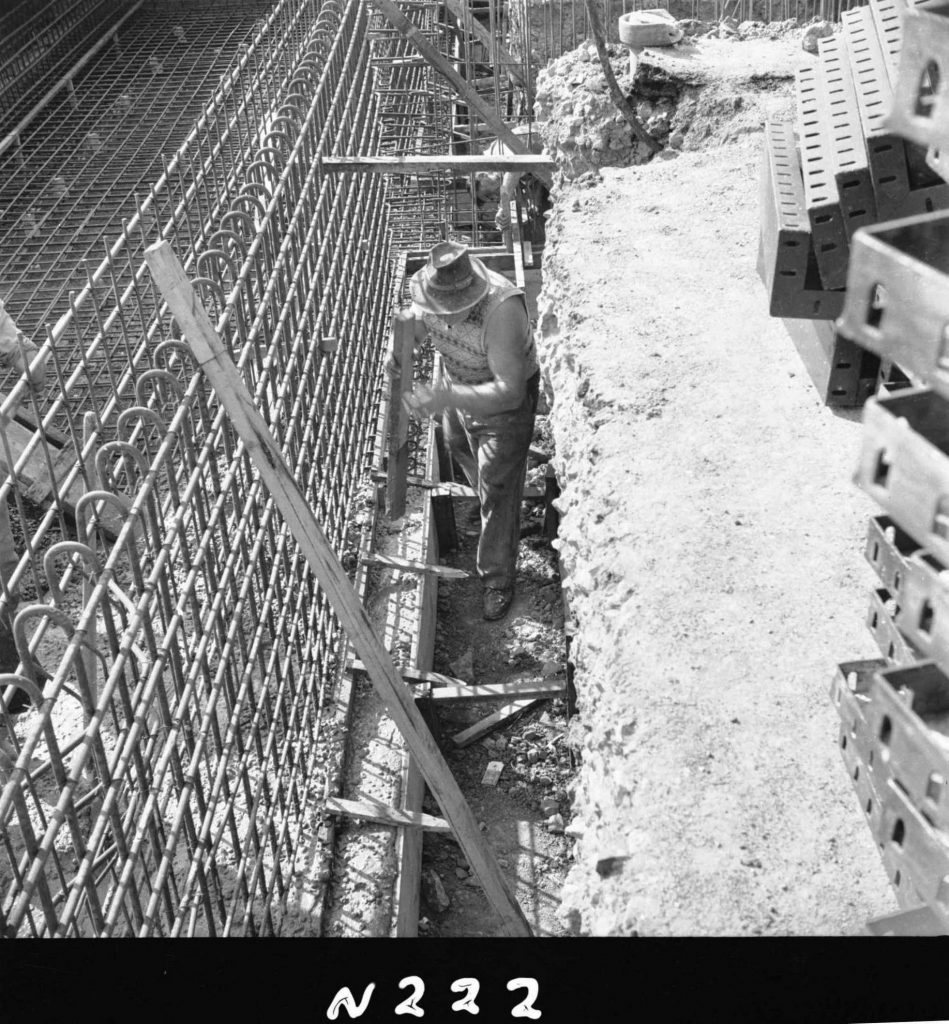 N222 Image showing compaction of the footing during construction of a weighbridge on Flinders Street