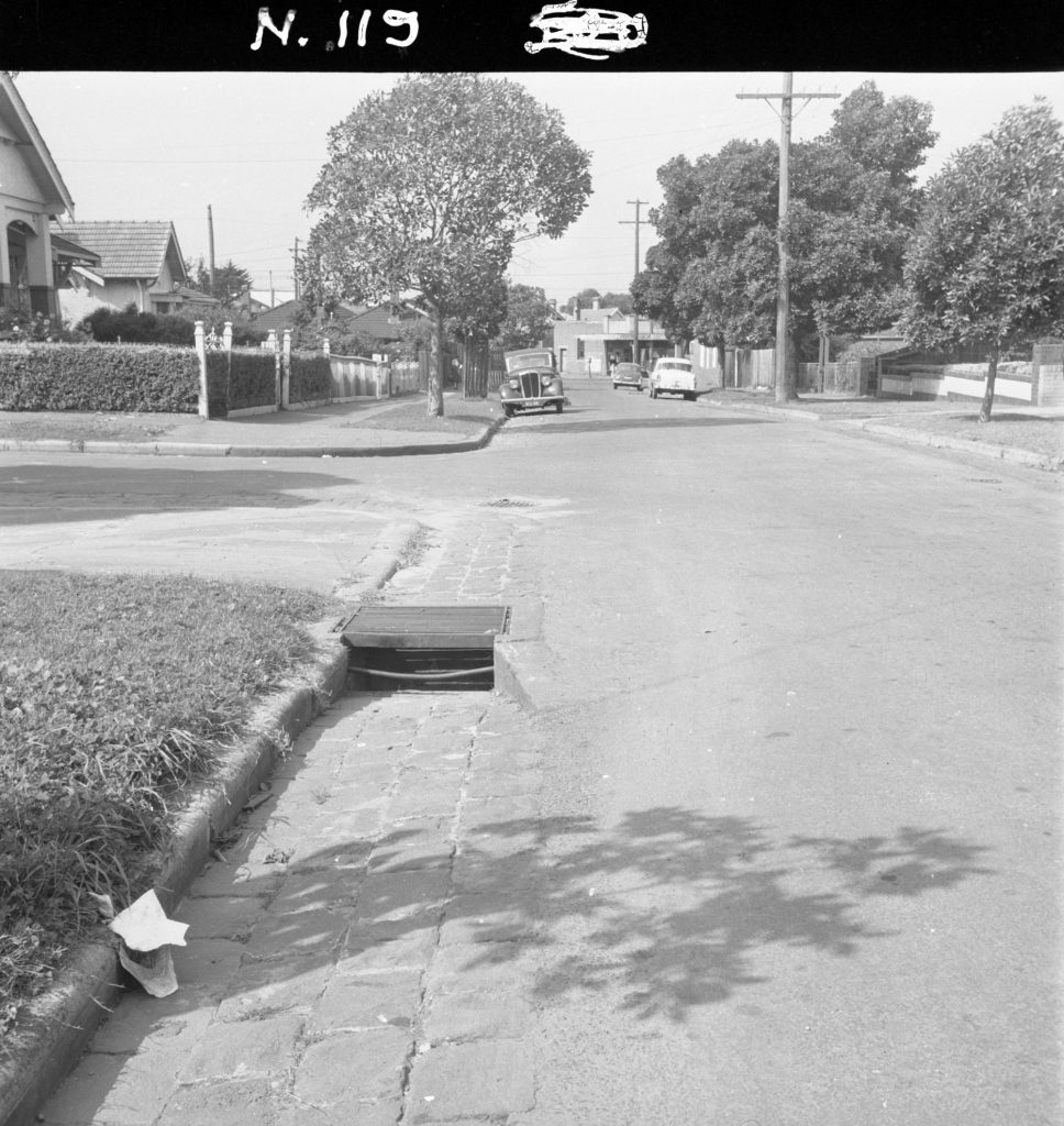 N119 Image showing undershot paving of a drain in Mangalore Street, Ascot Vale