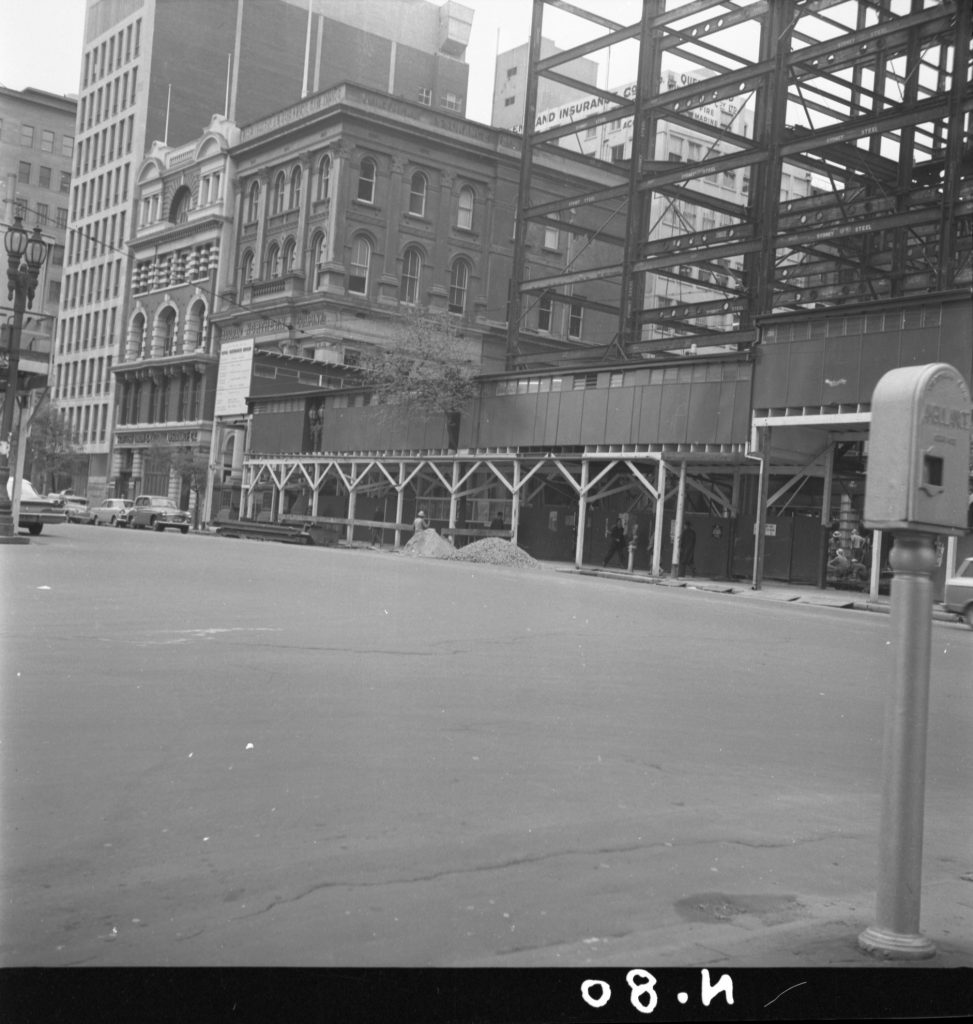 N80 Image showing hoardings around the Royal Globe Insurance building on Collins Street