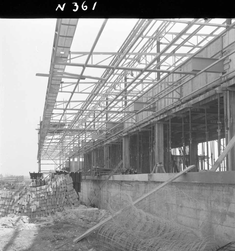 N361 Image showing construction of the Fish Market on Footscray Road