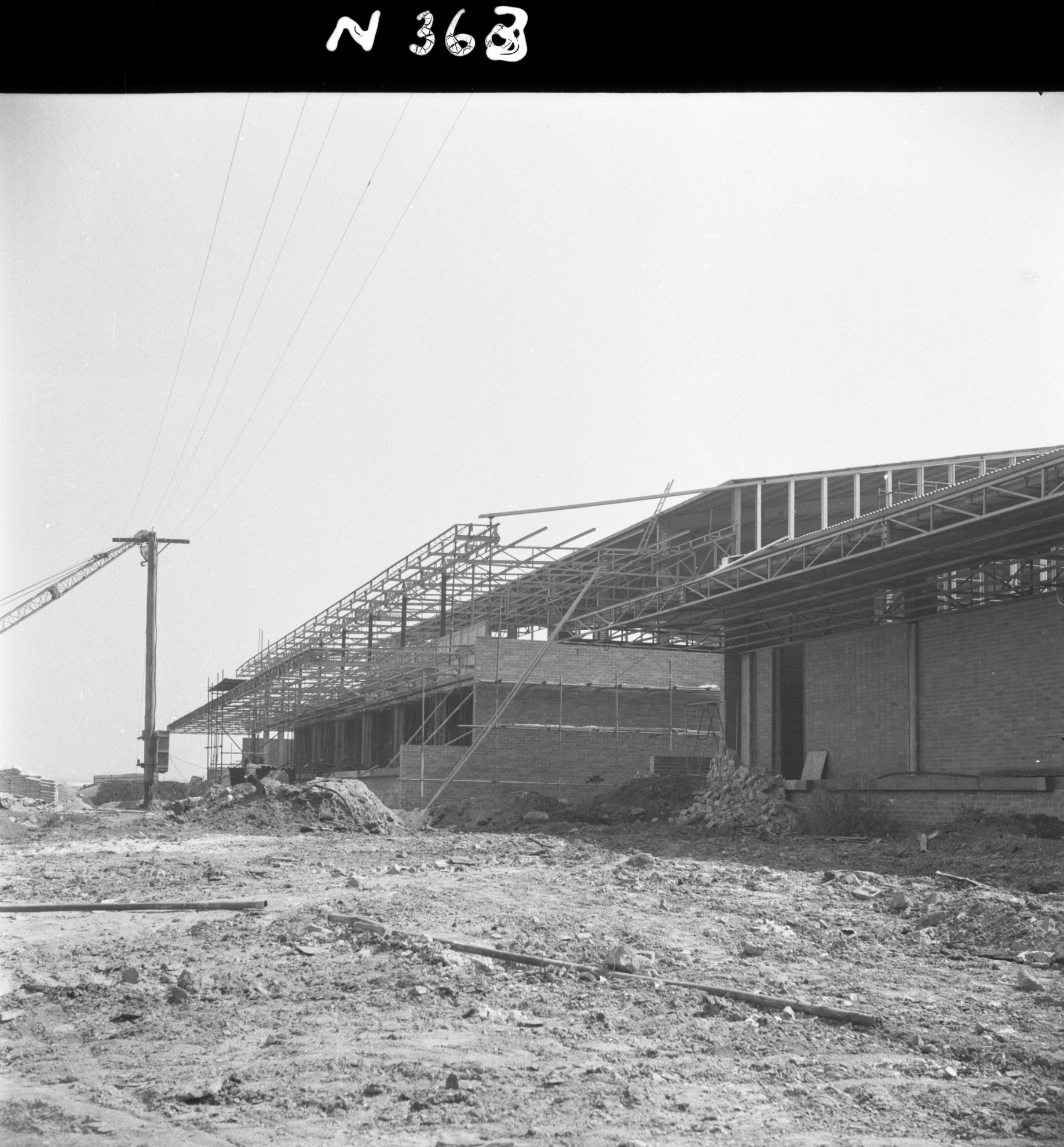 N363 Image showing construction of the Fish Market on Footscray Road City Collection