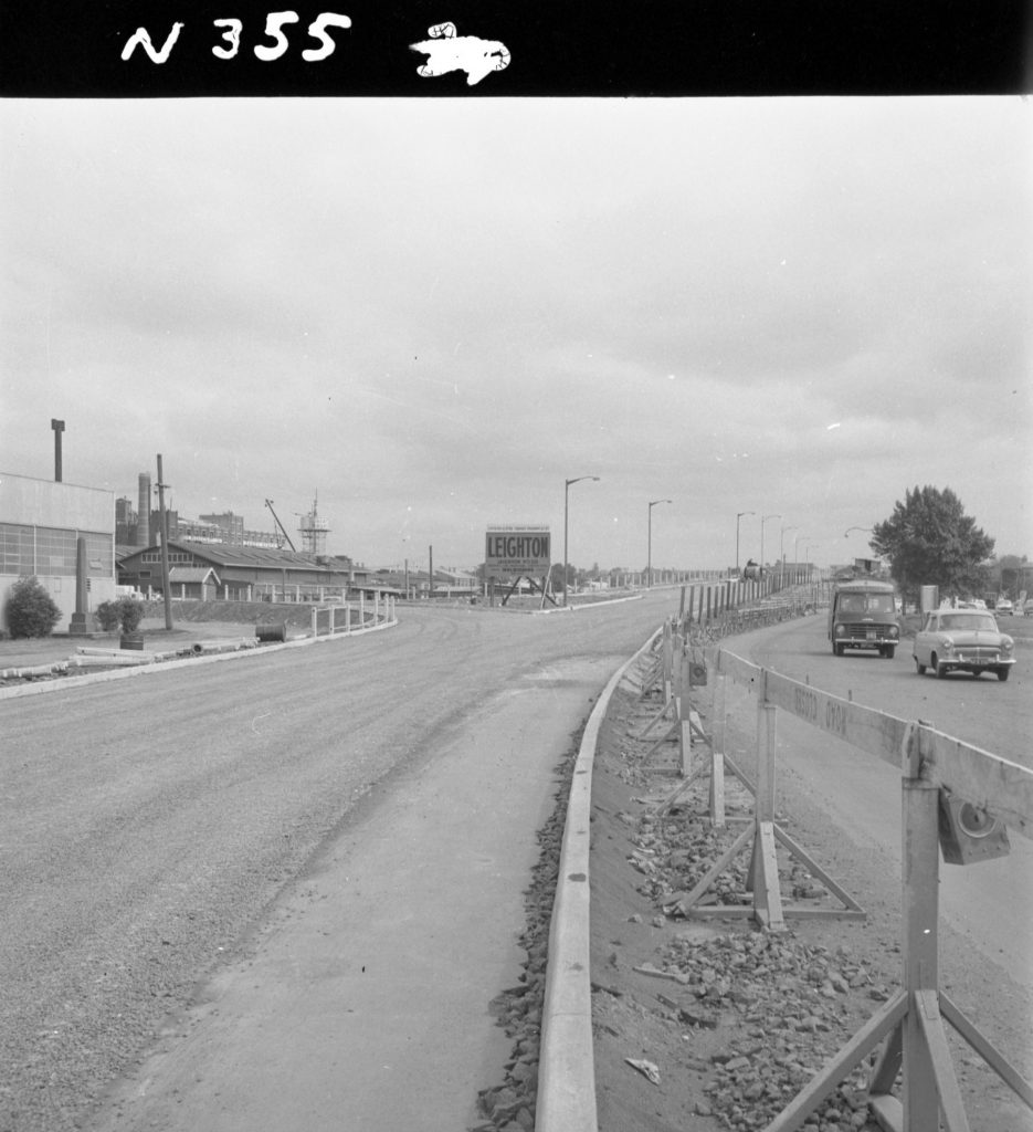 N355 Image showing a roadway on the newly-constructed Shepherd Bridge