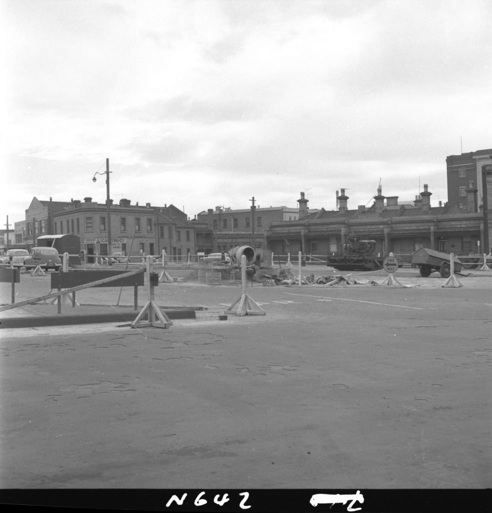 N642 Image showing the site of a new roundabout and traffic island near the Queen Victoria Market