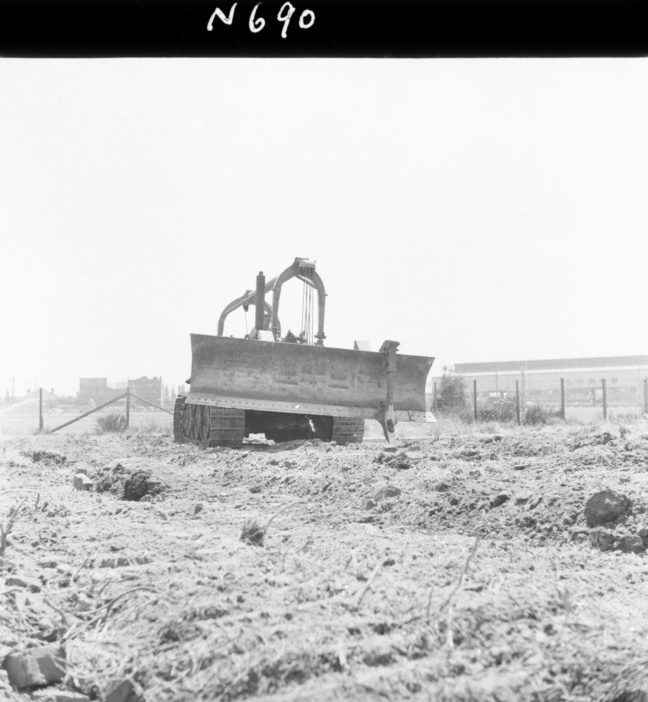 N690 Image showing a Vickers-Vigor class 1 dozer, during an extension to the existing sports area in Debneys Paddock