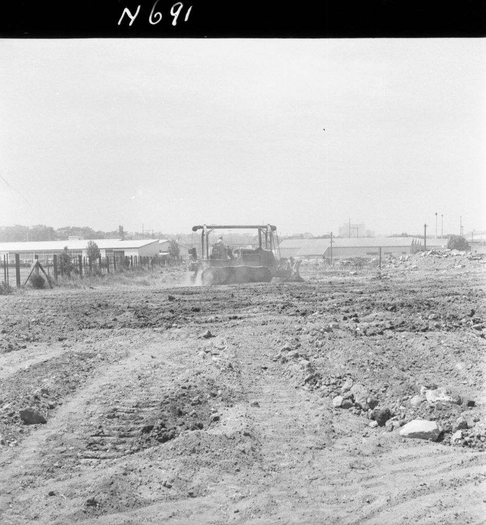 N691 Image showing extension works on the existing sports area in Debneys Paddock