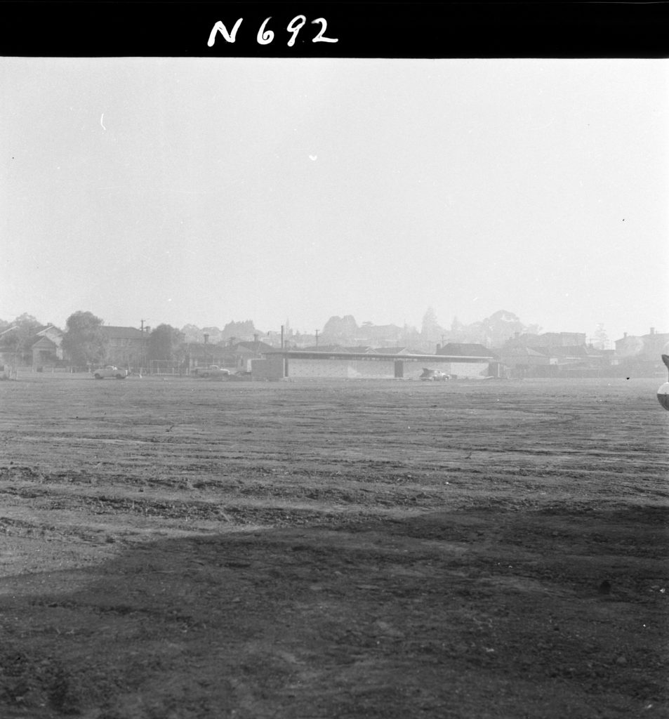 N692 Image showing a view across the newly-graded sports ground towards the pavilion in Debneys Paddock