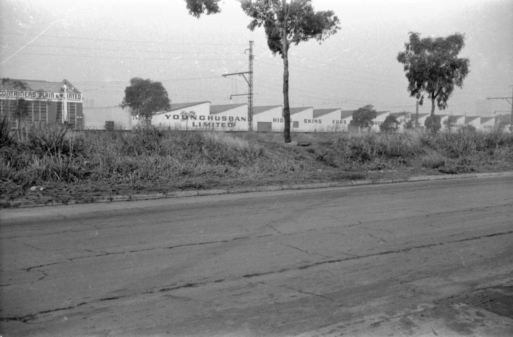 N987 Image showing an area flooded by the overflow of a creek on Bent Street