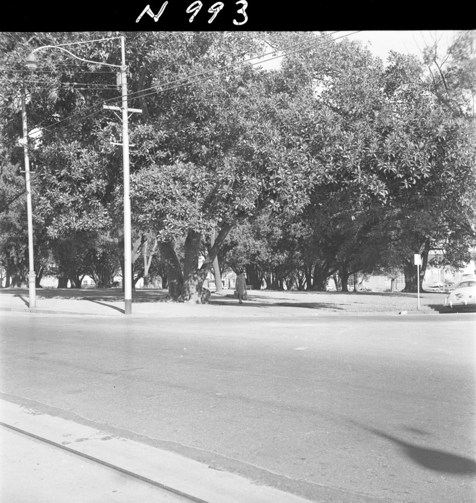 N993 Image showing a view of Lincoln Square, looking south-west from Swanston Street