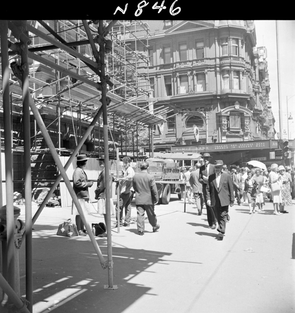 N846 Image showing scaffolding outside Melbourne Town Hall