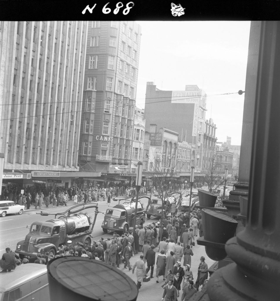 N688 Image showing a street cleaning procession City Collection