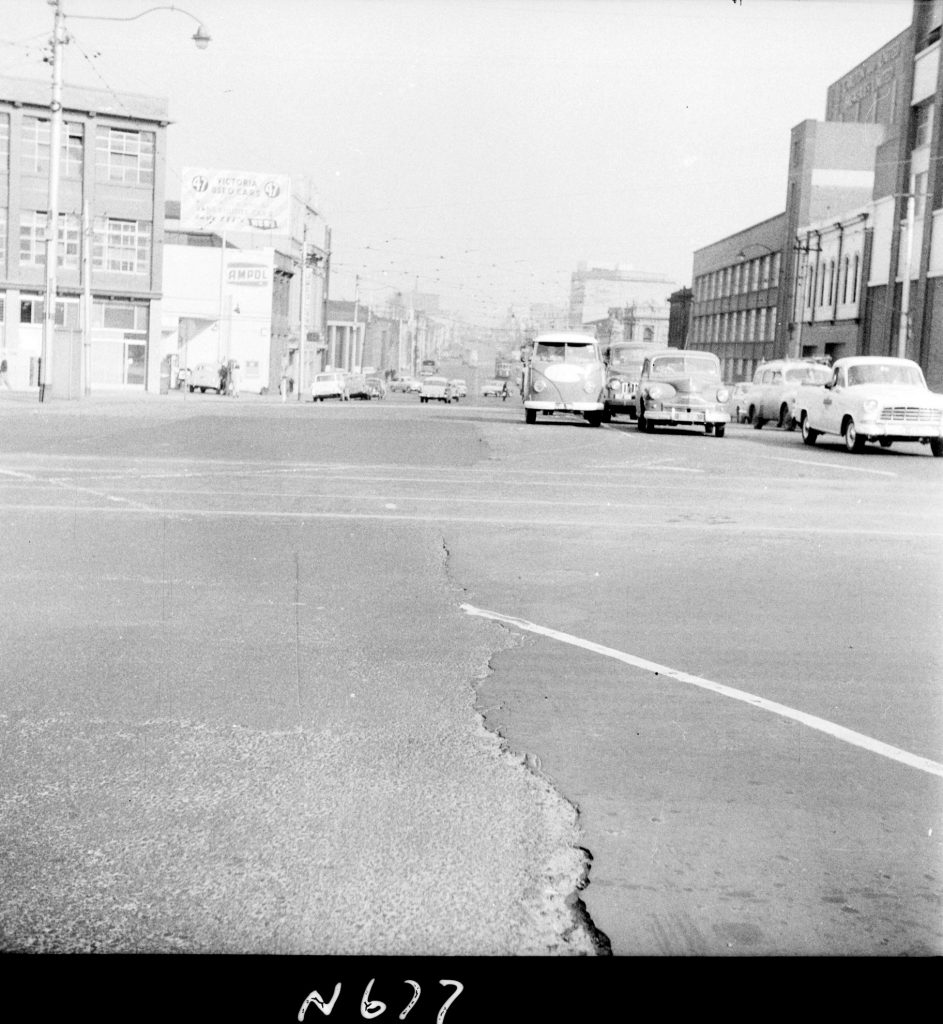 N677 Image showing Swanston Street after resurfacing