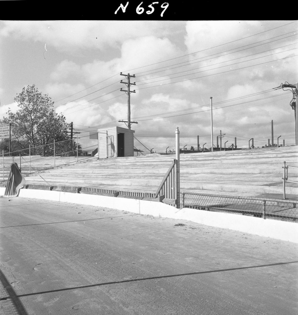 N659 Image showing new terracing at North Melbourne Stadium