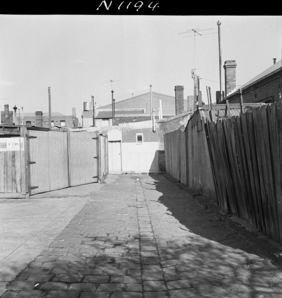 N1194 Image showing a lane at the rear of Walsh Street, West Melbourne