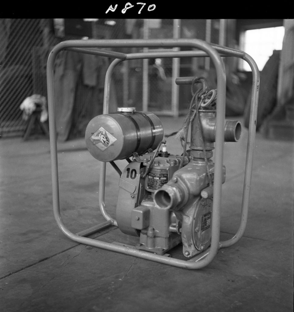 N870 Image showing a portable pump, used by the Cleansing Department