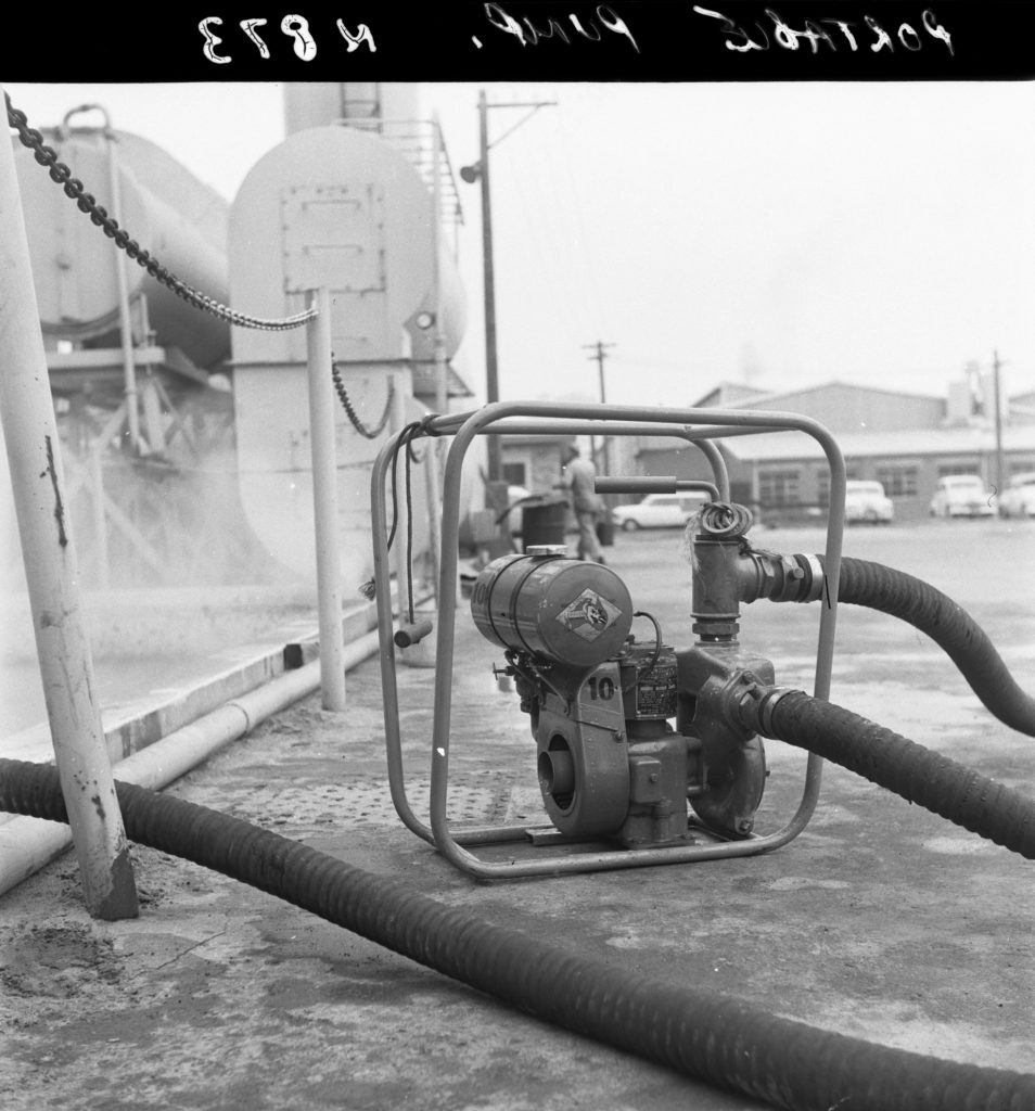 N873 Image showing a portable pump, used by the Cleansing Department