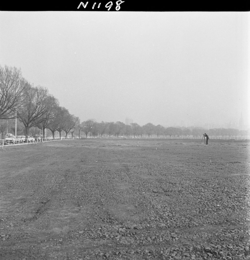 N1198 Image showing surveying for Yarra Park car park