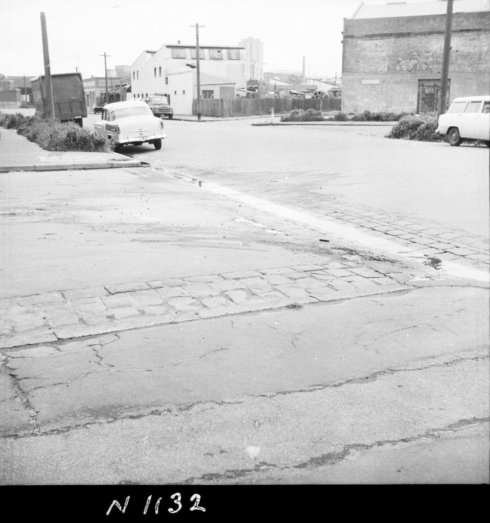 N1132 Image showing a dished crossing on Macaulay Road, North Melbourne