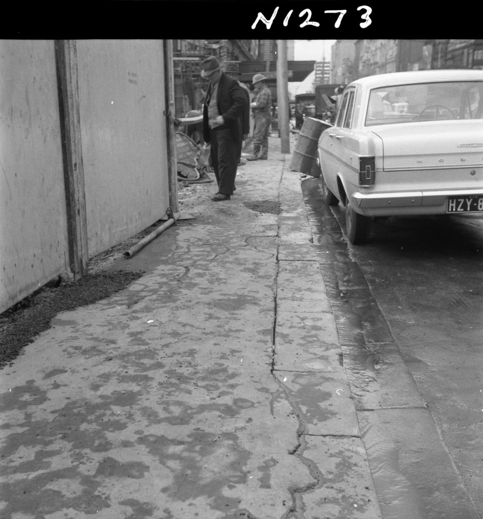 N1273 Image showing a view along Flinders Street, during the Princes Gate project