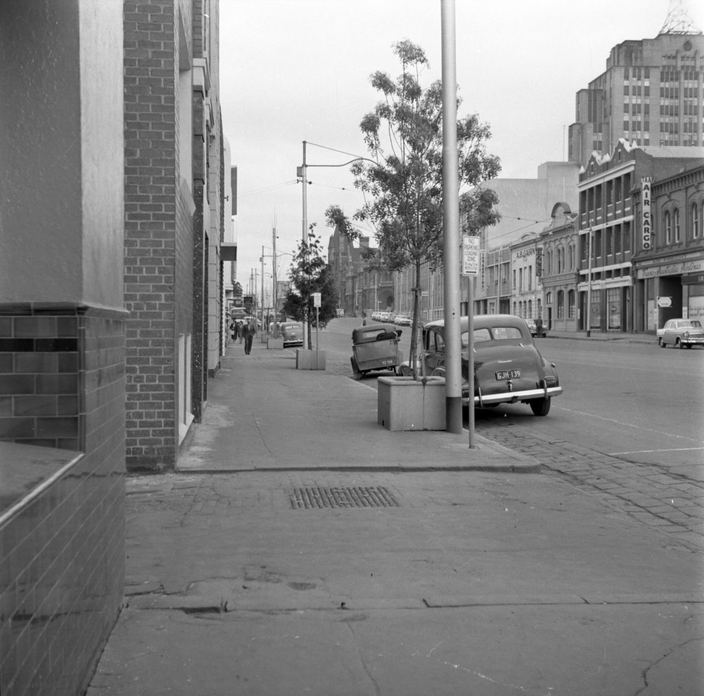 N38 Image of trees in tubs on La Trobe Street