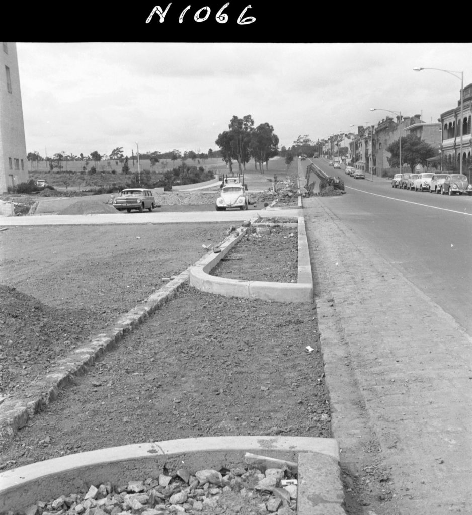 N1066 Image showing construction of a parking area at the Royal Children’s Hospital on Gatehouse Street