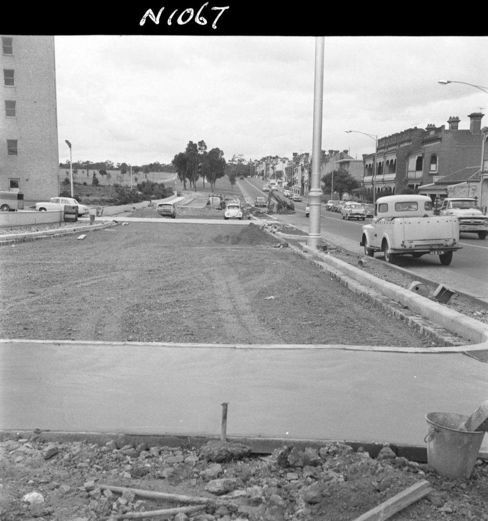 N1067 Image showing construction of a parking area at the Royal Children’s Hospital on Gatehouse Street