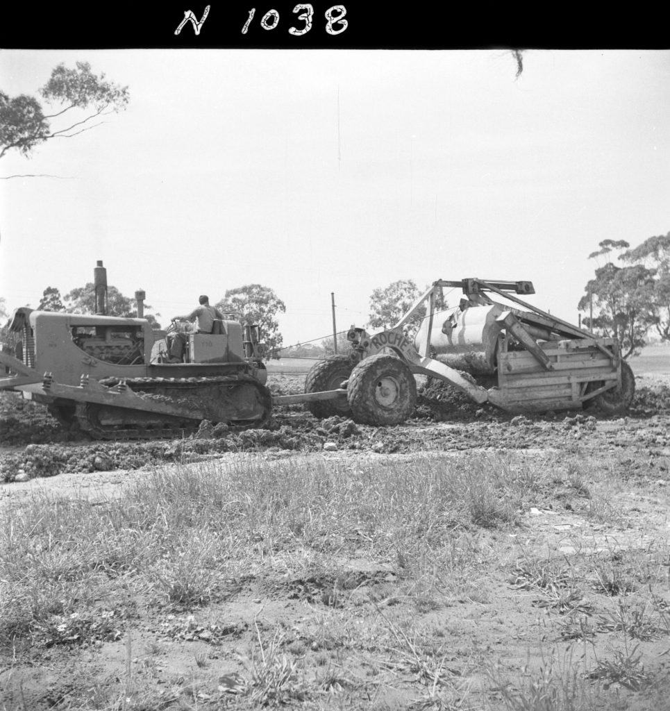 N1038 Image showing preliminary earthworks for the Womens Athletic Ground in Royal Park